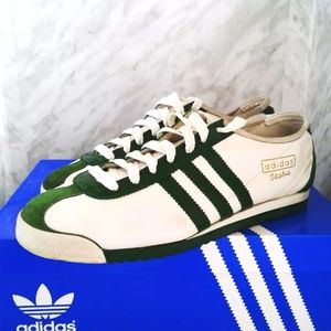 vintage 2001 Adidas Italia White Green Leather 672769 Sneaker Mens sz 9.5